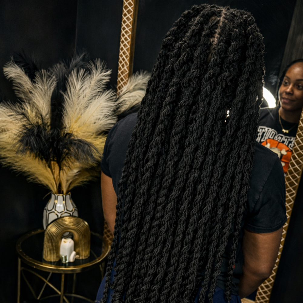 Extended Jumbo Twist Over Microlocs at Loc Kween Studios in Woodbridge, VA