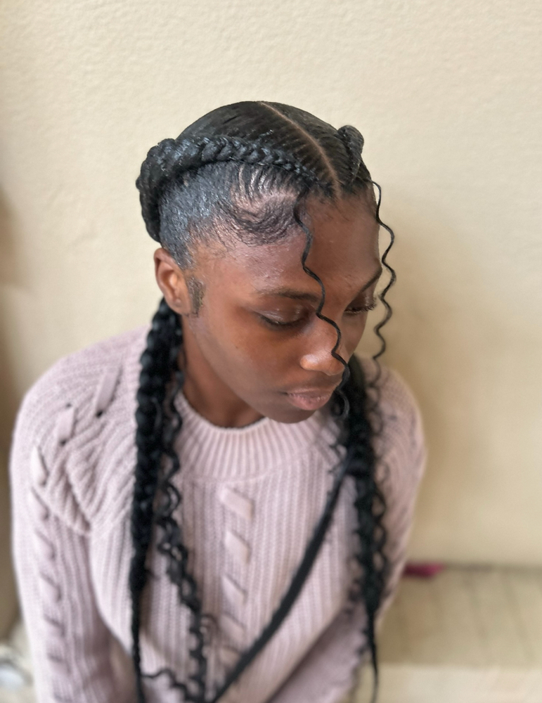 Feed In Stitch Braids – 2 Braids