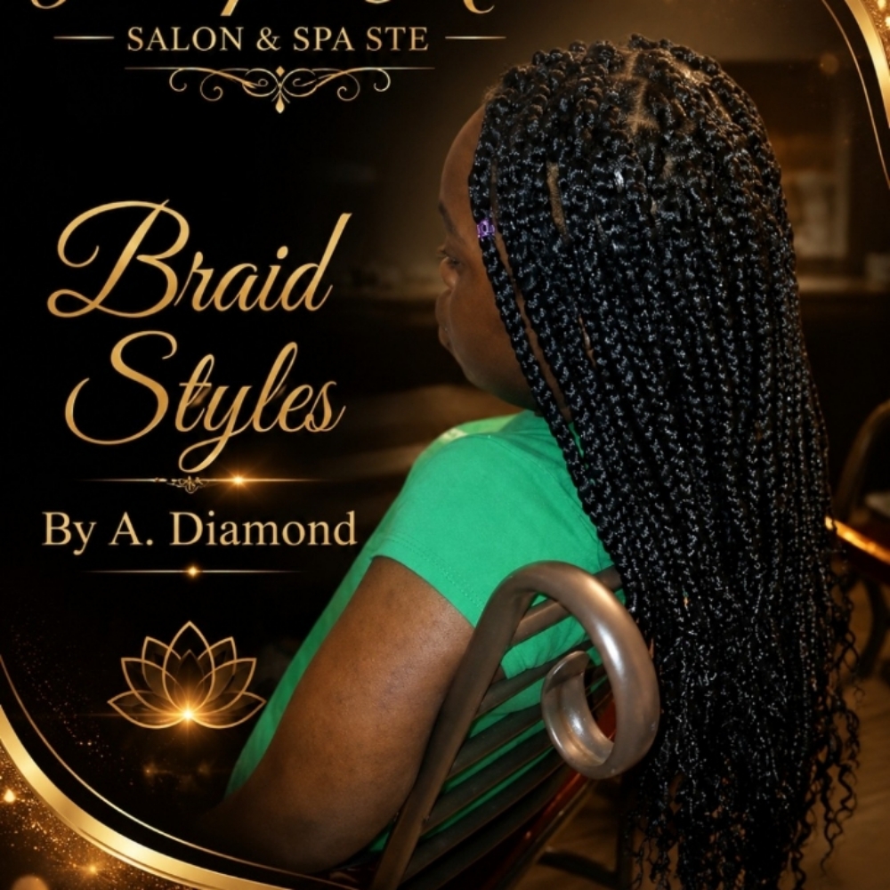 Box Braids/ Knotless (Medium) at Pamper Me Salon & Spa Ste in Georgia, GA