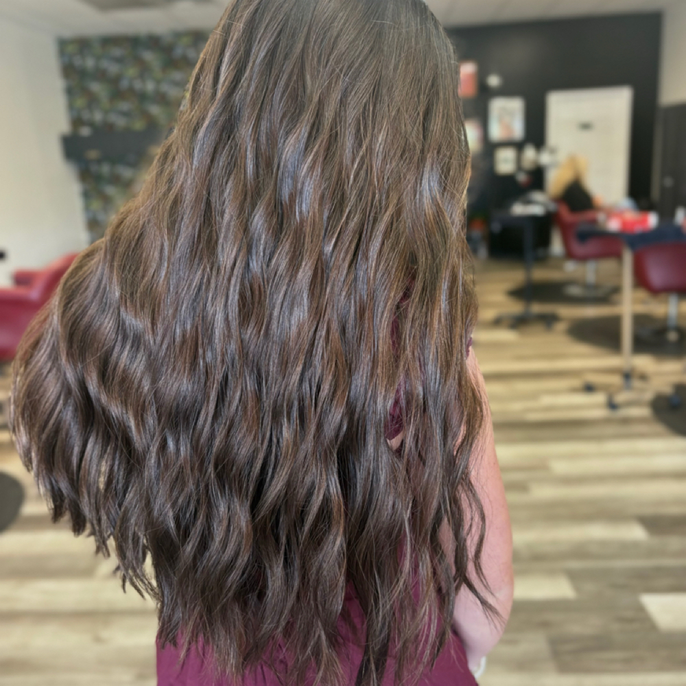 tape-in extension install at Precision Beauty Salon in Kingsport, TN