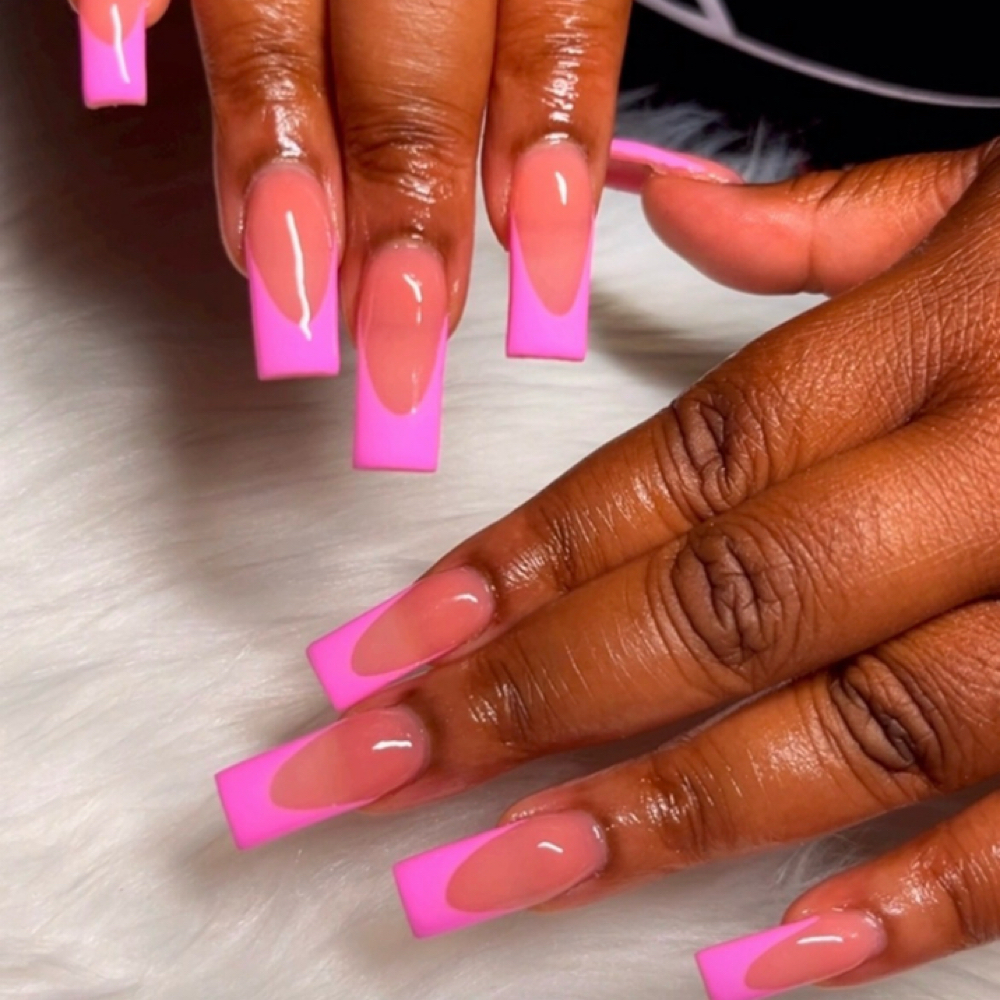 Medium W/Acrylic Toes French Only at URBEAUTINAILS in Nashville, TN