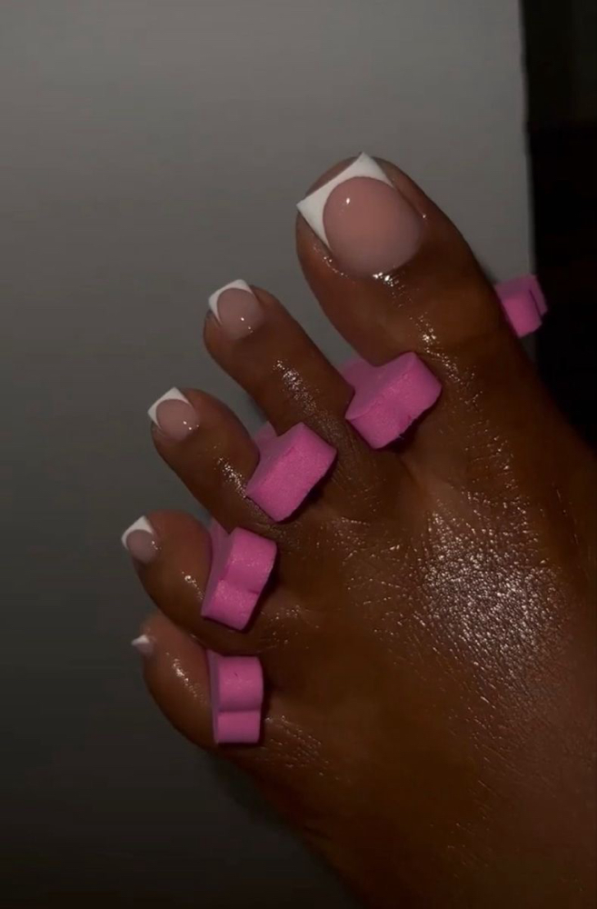 Acrylic toe pedicure