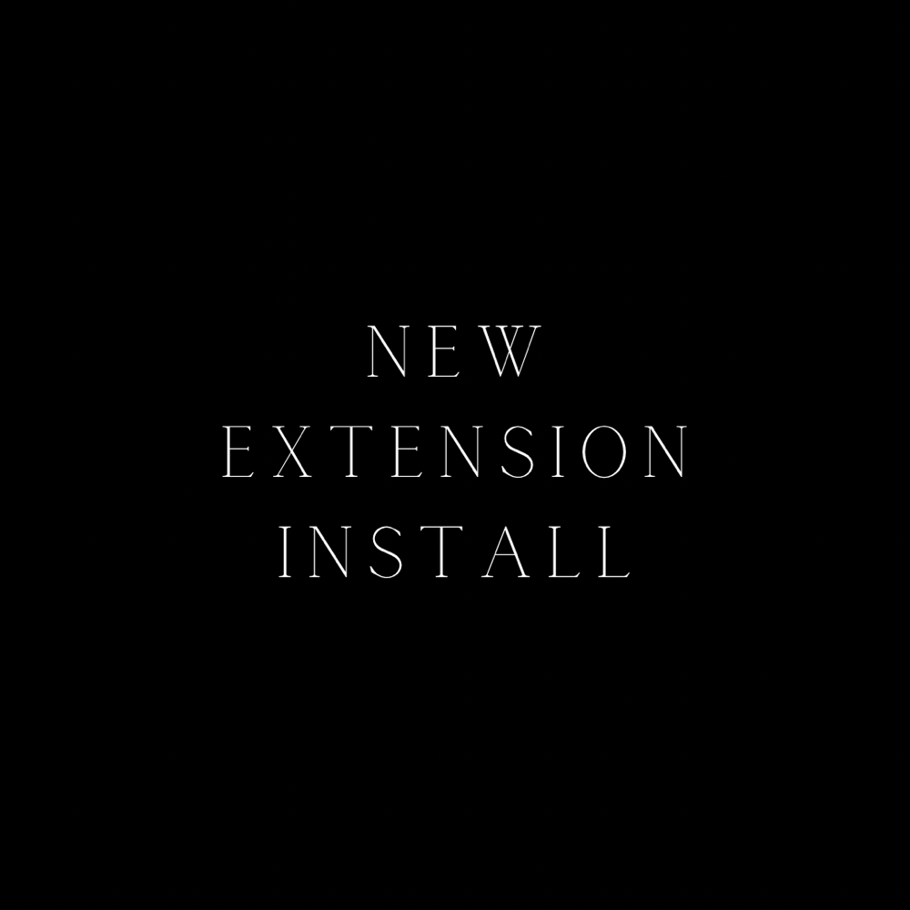 NEW Extension Install