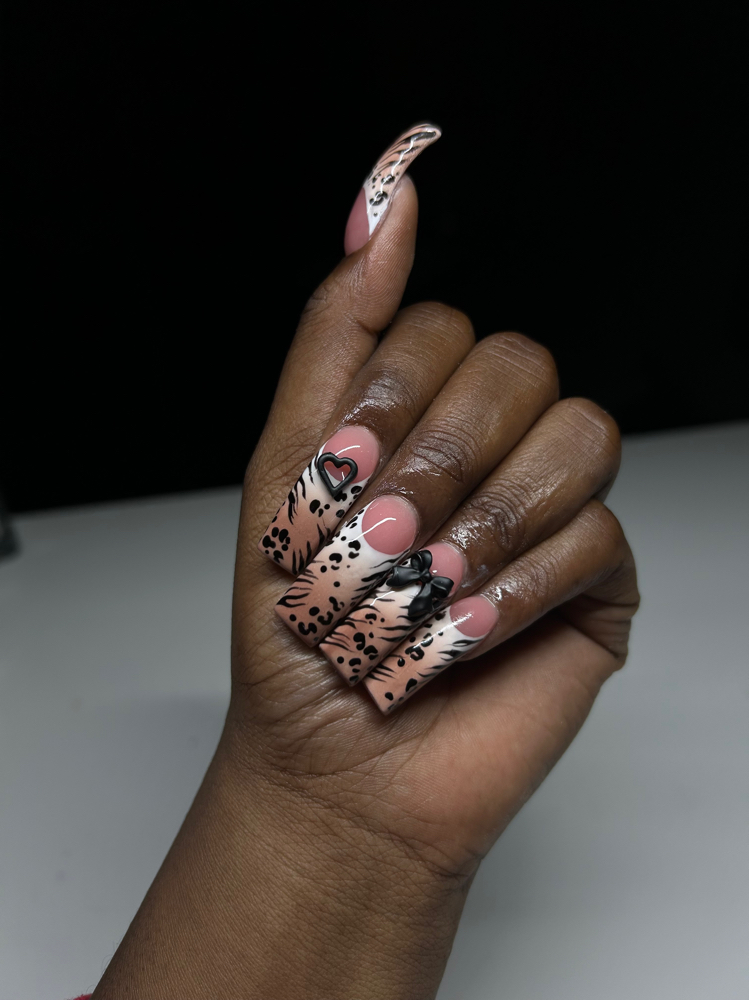 Animal Print Full Set at Nailz Beautified Artistry in Ruskin, FL