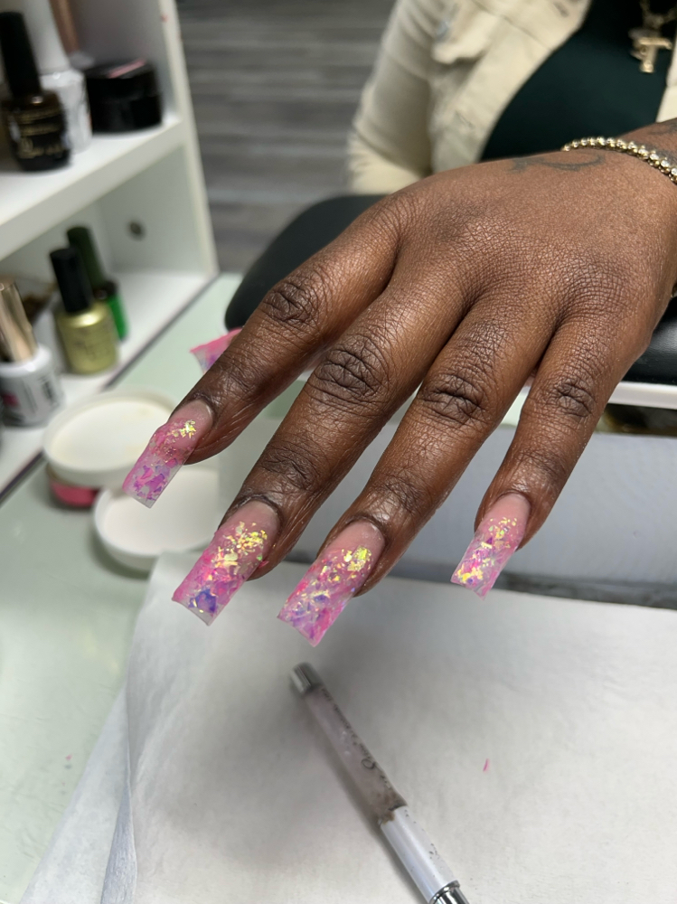 All Acrylic Fullset No Polish!