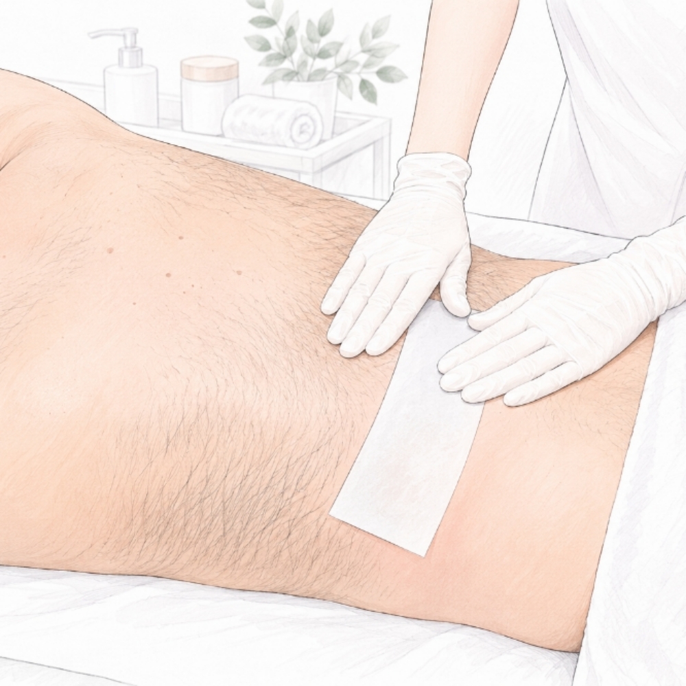 Full back waxing at Skin Reboot Spa Clinic in Cary, NC