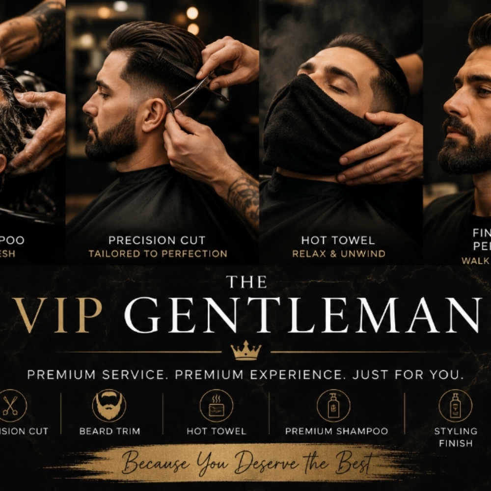 The VIP Gentleman at Foil And Fade Modern Hair Studio in Oneida, TN