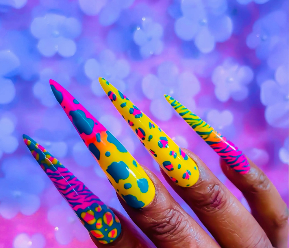 XL and Artist Acrilic Nail Set at Yendi Creations Hair and Nail Artist in El Paso, TX