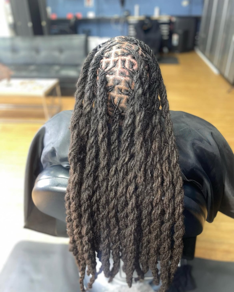 Retwist & Style (Waist Length) at Oozie Locs in Temple Hills, MD