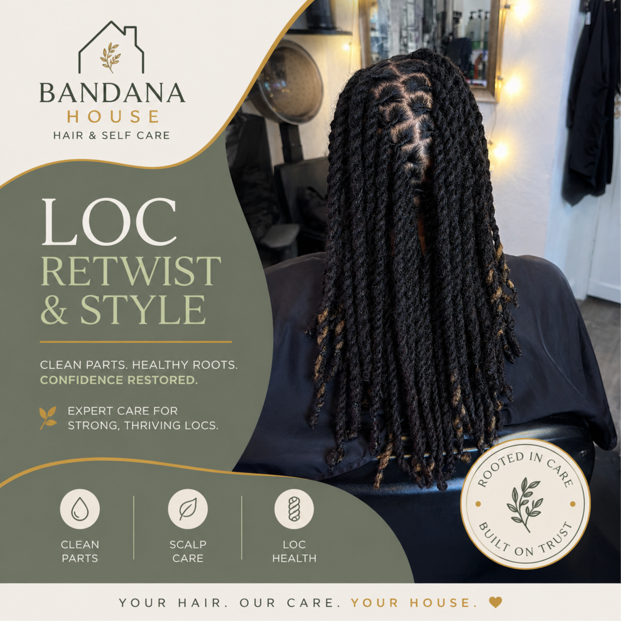 Loc Retwist + Style at Bandana House Co