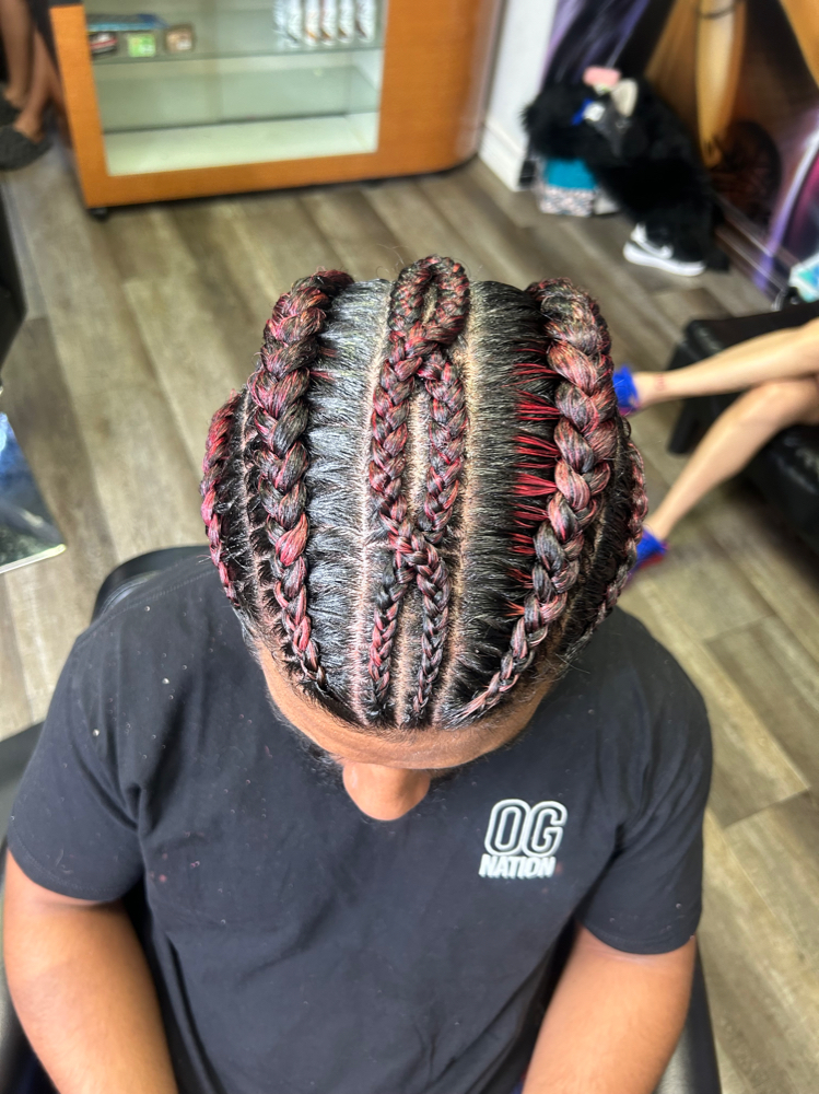 Men Freestyle Braids at Glamourist Beauty Bar in Bellflower, CA