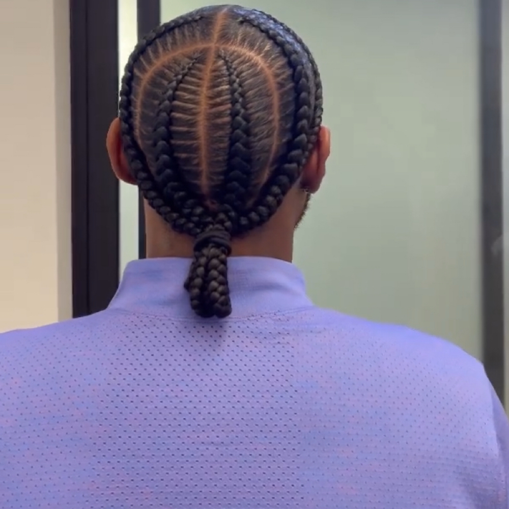 Men Braids at Afrokreyol braiding salon in Plantation, FL