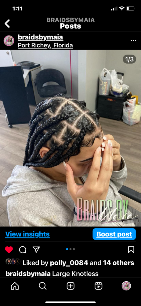 Large Knotless Braids