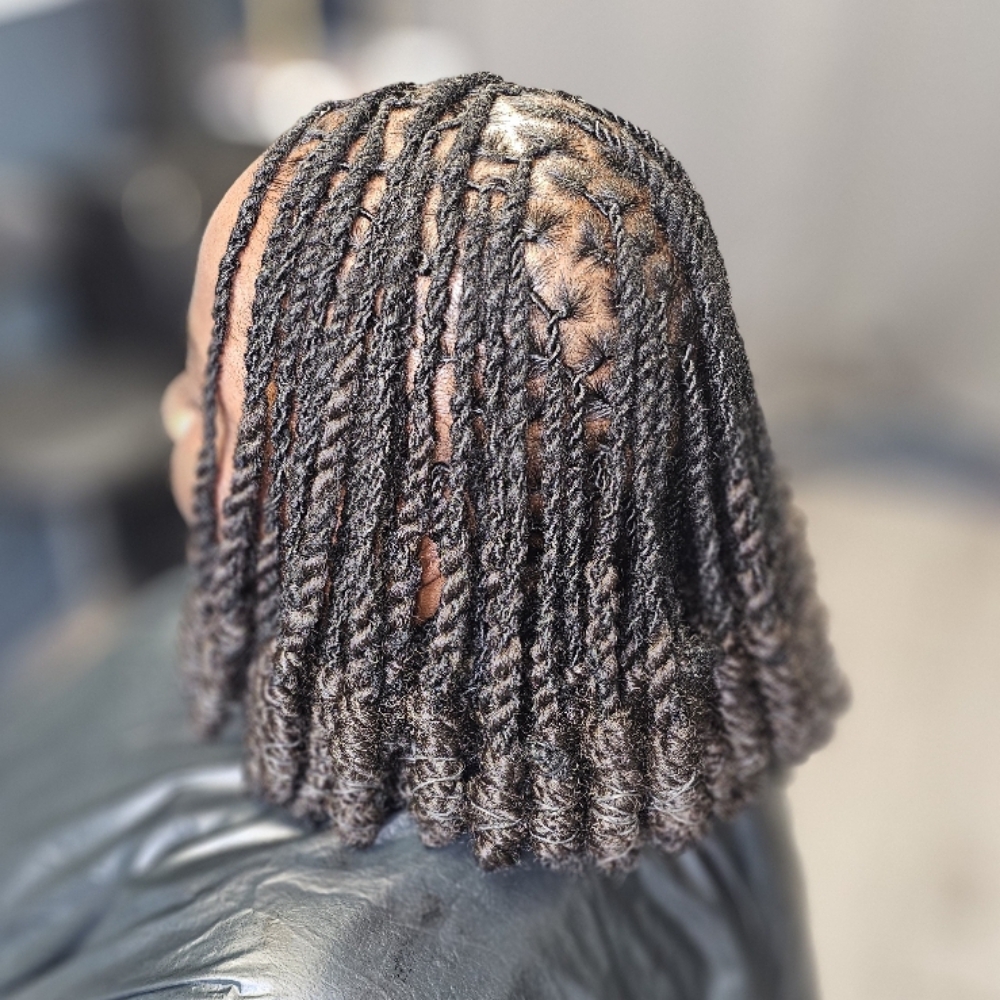 2 Strand Twist Bob at Kinky Rootz242 Natural Hair Studios LLC in Ft Lauderdale, FL
