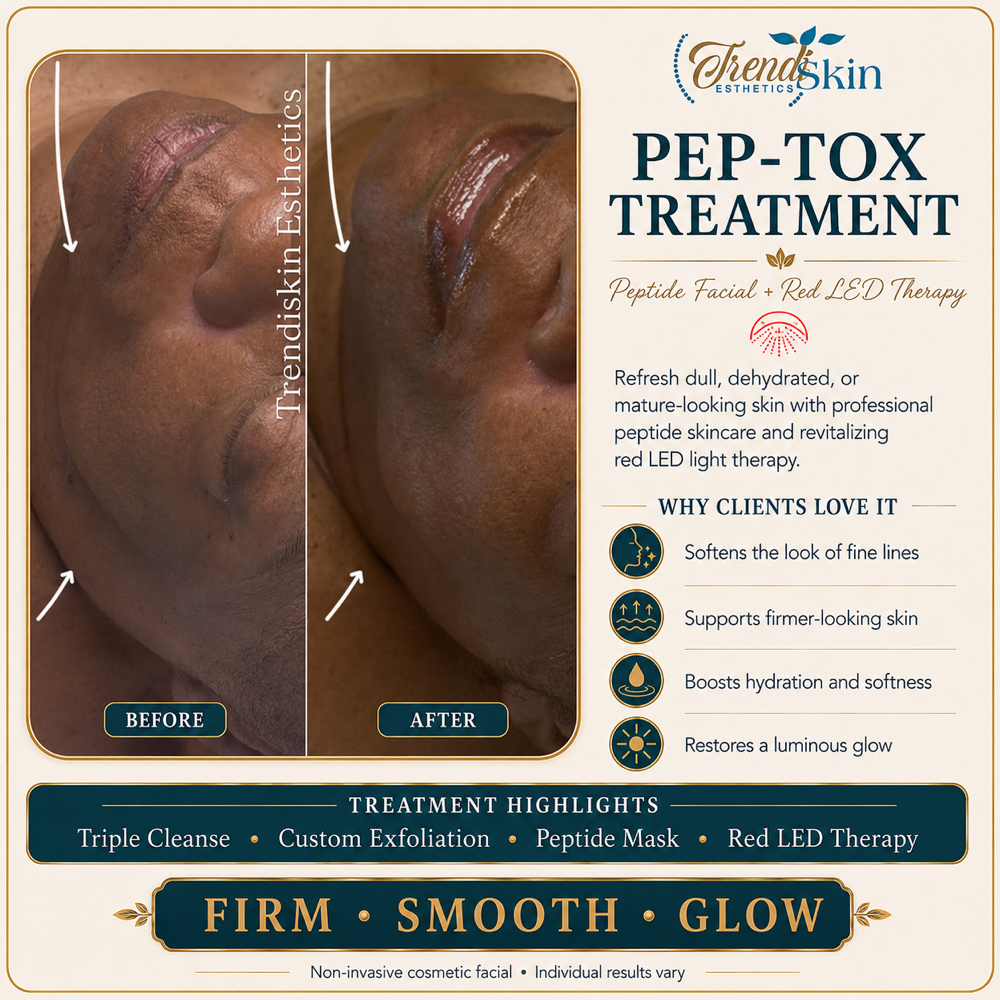 Pep-Tox Treatment (4 Weeks) at Trendiskin Esthetics in Baton Rouge, LA