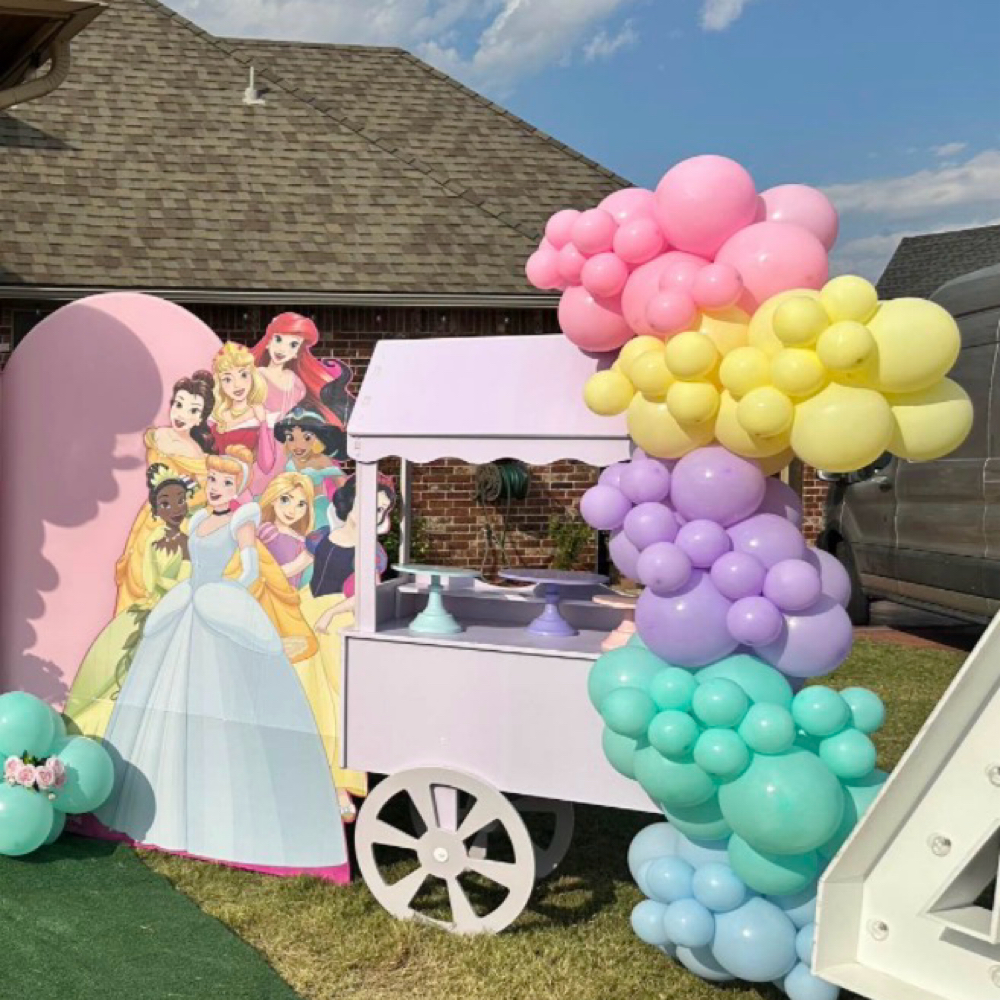 Lavender Purple Snack Cart at Tres Belleza Events in Oklahoma City, OK