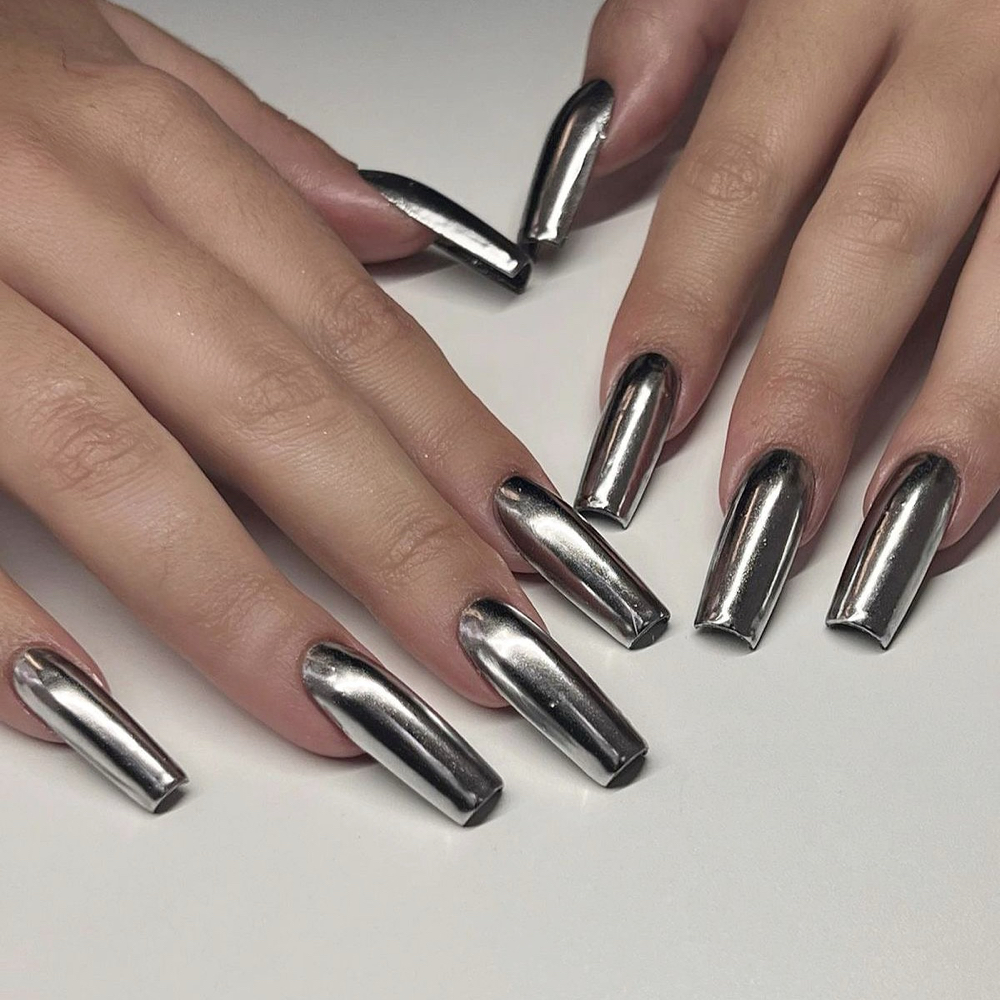 Aprés Gel X Chrome at Destine Nails in Ridgewood, NY