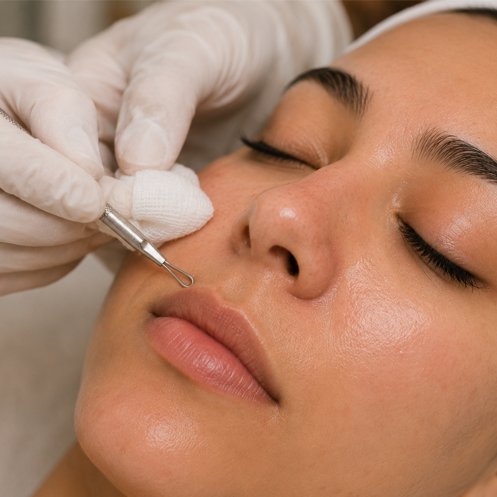 Deep cleaning with extraction at Evokingbeauty in Columbia, MD