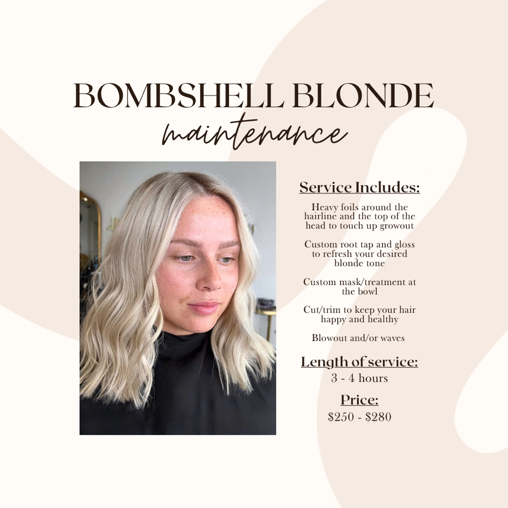 Bombshell blonde (maintenance)