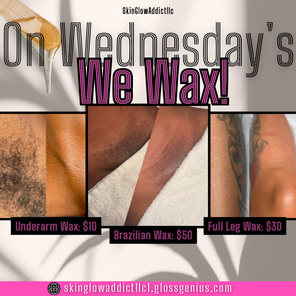 On Wednesday’s We Wax! ✨ at SkinGlowAddictllc in Greendale, WI