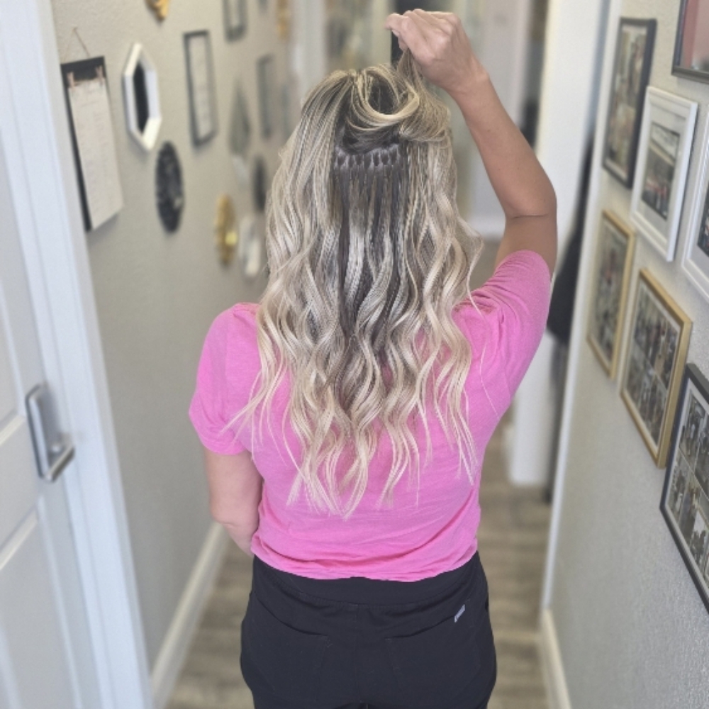 Volume Install K-tips at Blonding & Extensions with Latisha in Andover, KS