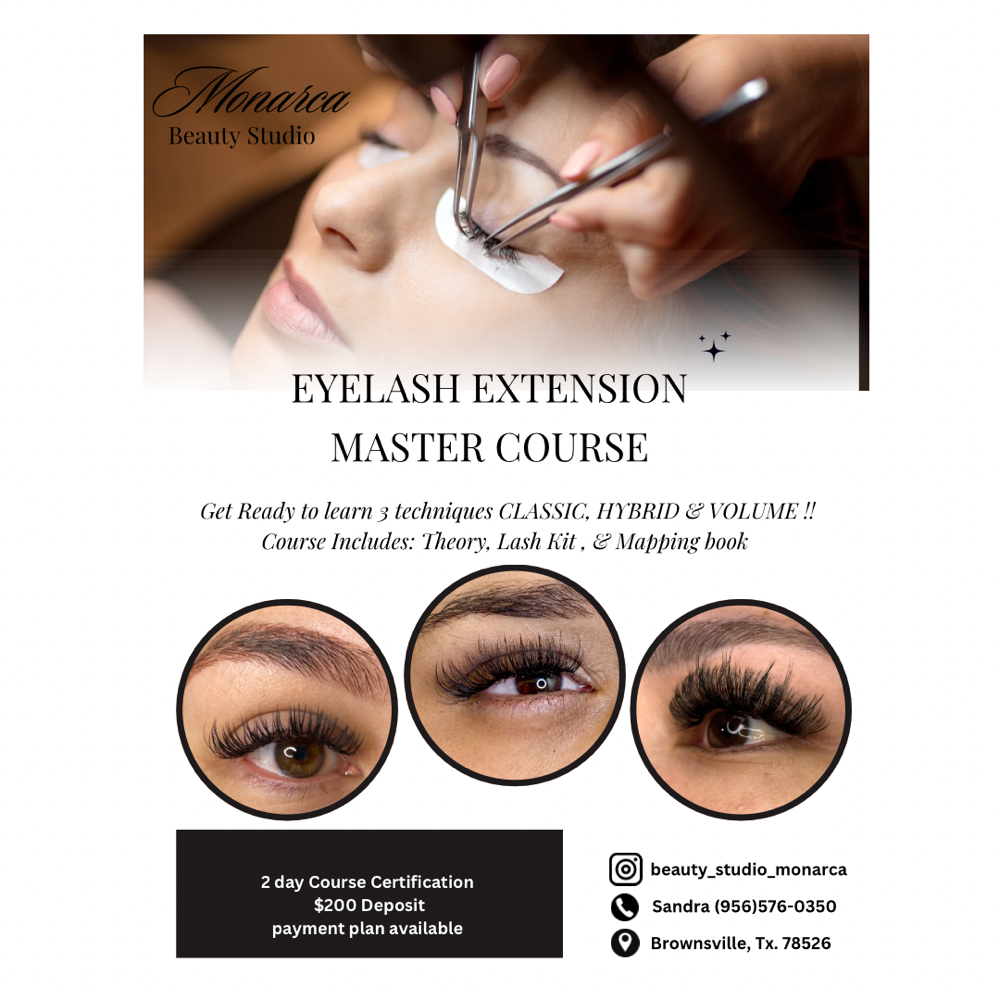 Eye Lash Master Course at NoVa Lash Studio in Brownsville, TX