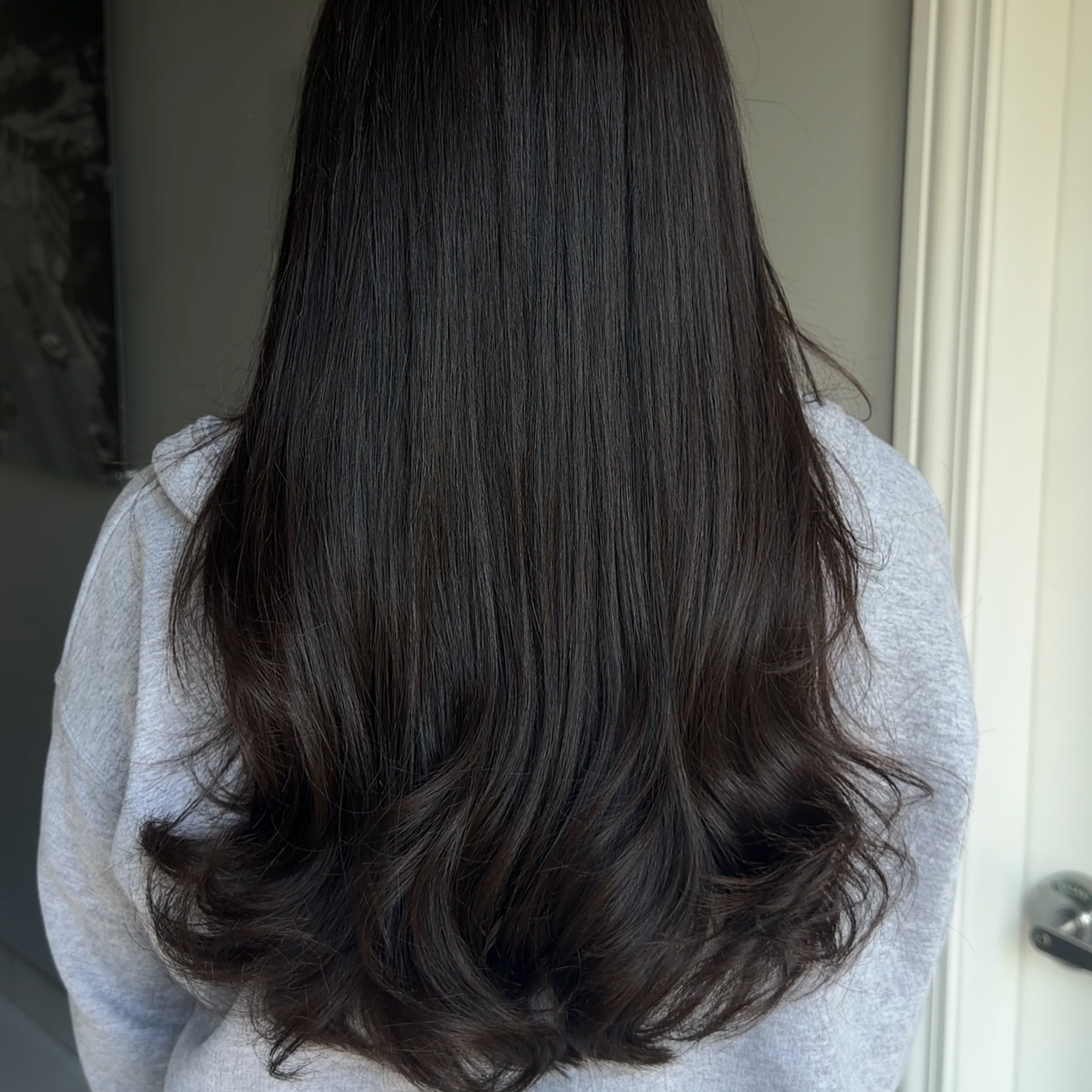 Custom Straight Haircut + Style at Curls by Alyssa Jean