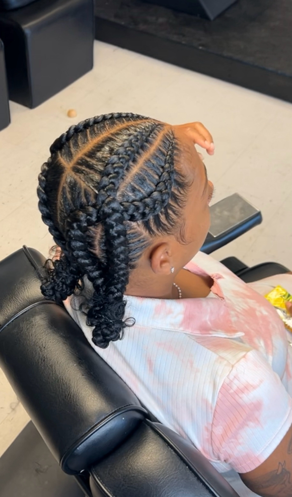 4 criss cross braids