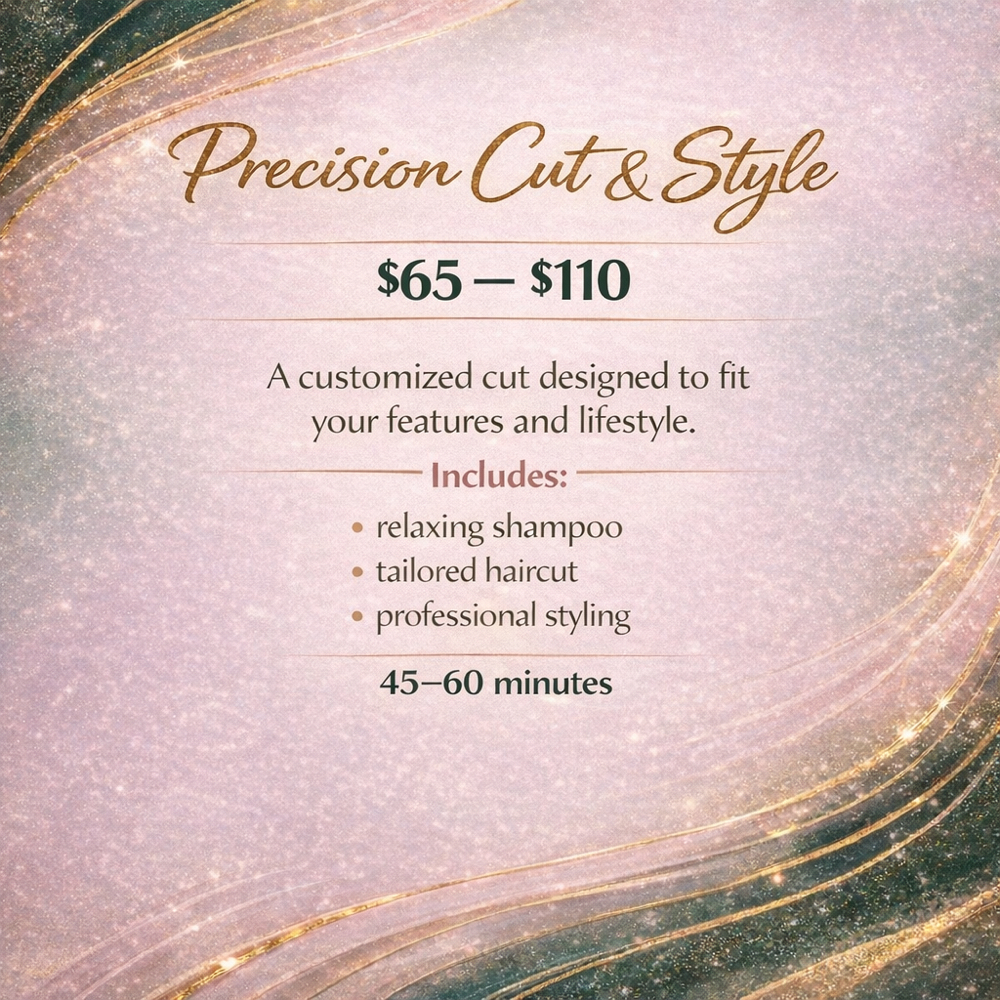 Precision Cut & Style at Creative Chemistry Salon in Katy, TX