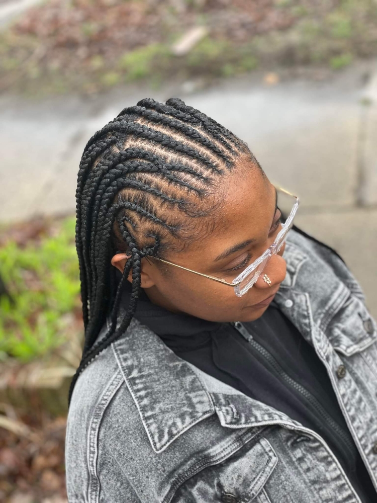 Medium Tribal Braids w/Knotless bra