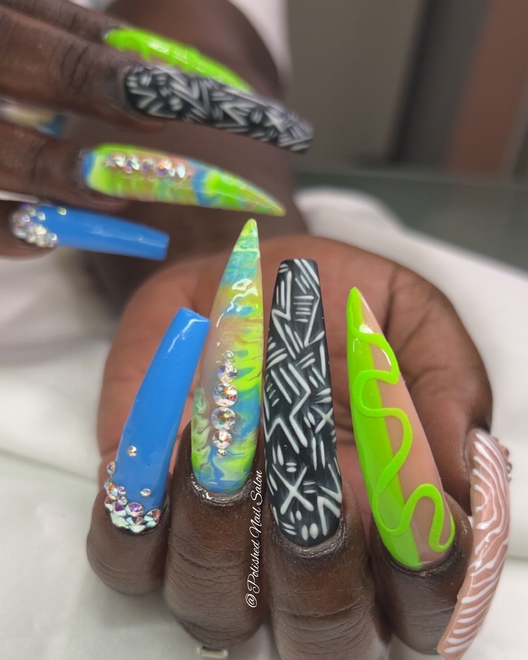 Extra Long Nails at Polished Nail Salon in Augusta, GA