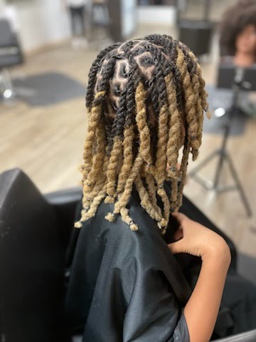 Blonde Loc Tips at Crown Adjustments in Havelock, NC