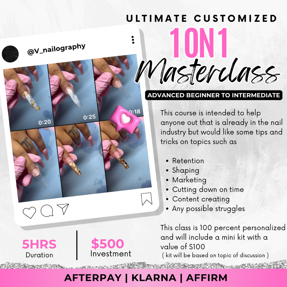 Ultimate Customized Masterclass at Vnailography in Hemet, CA