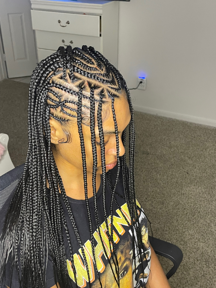 Fulani Braids Flip Over at TheBratZHouse in Houston, IL