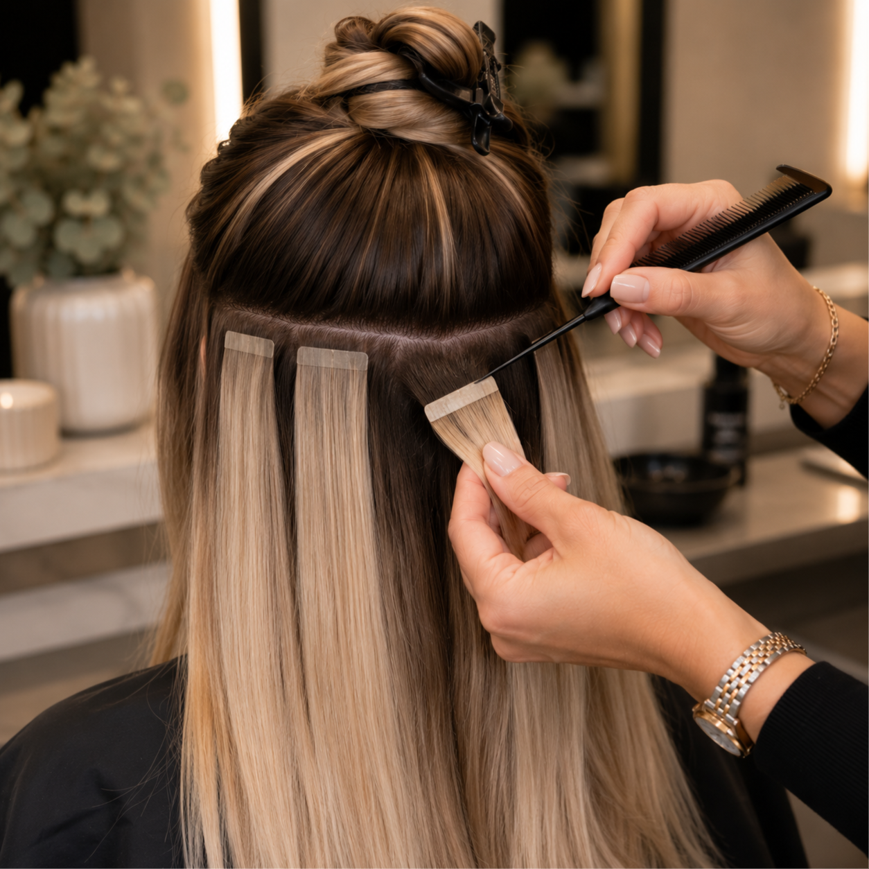 Tape-In Extension Removal at Natural Hair Center in Aventura, FL