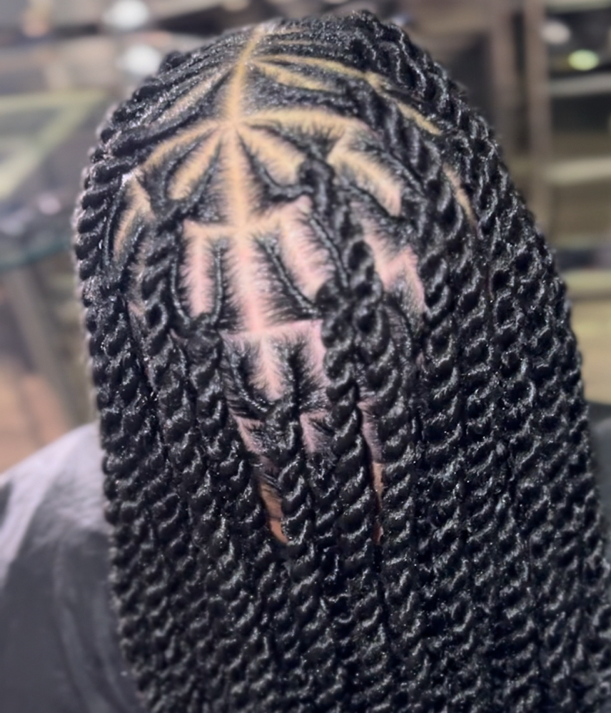 Med Mid Back Invisible Locs