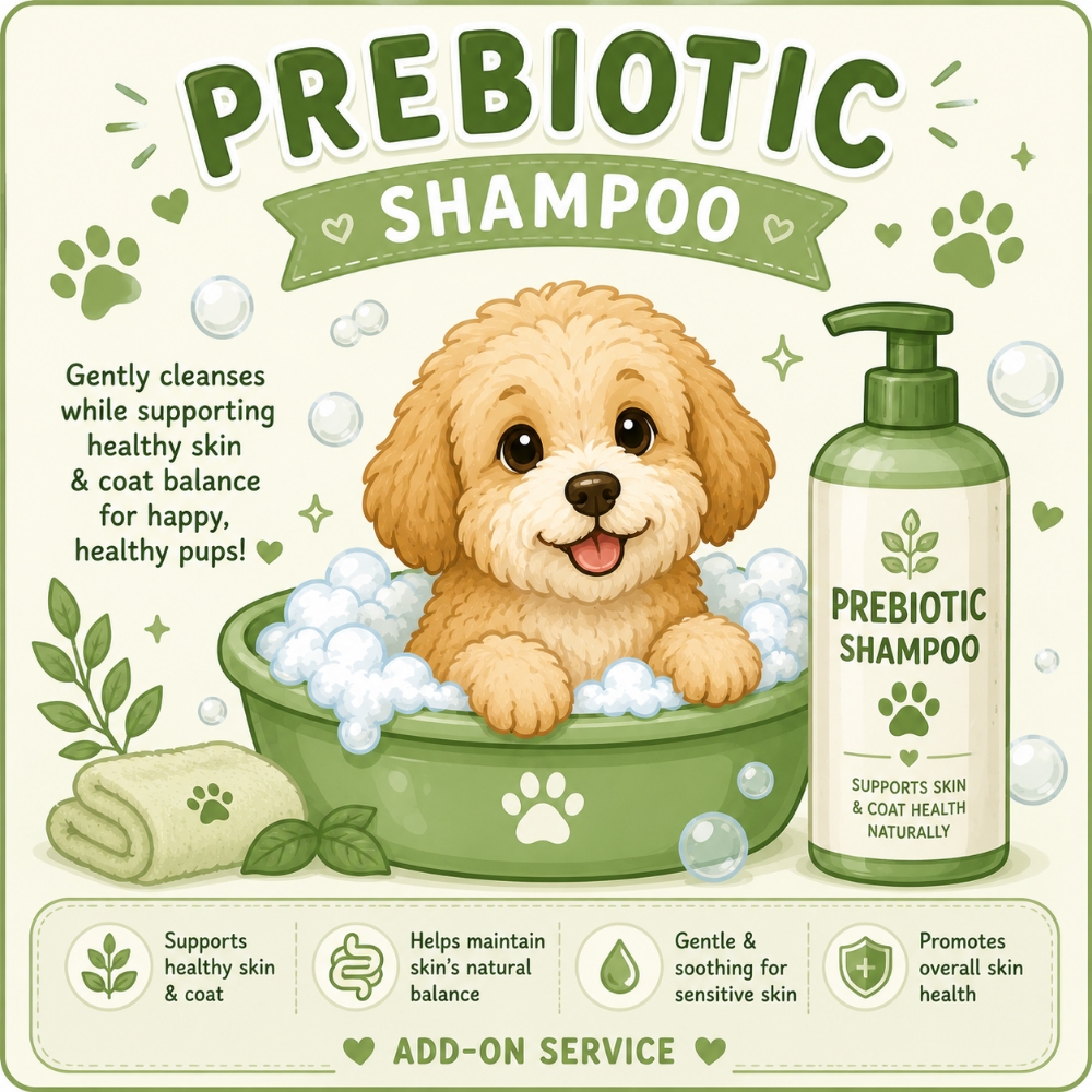 Prebiotic Shampoo (add-on) at Obie's Dog Grooming in Monahans, TX