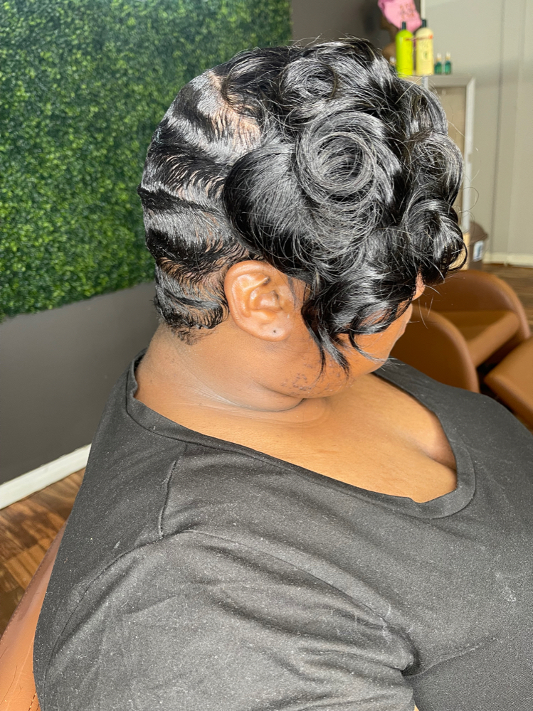 Short Haircut Relaxer & Style