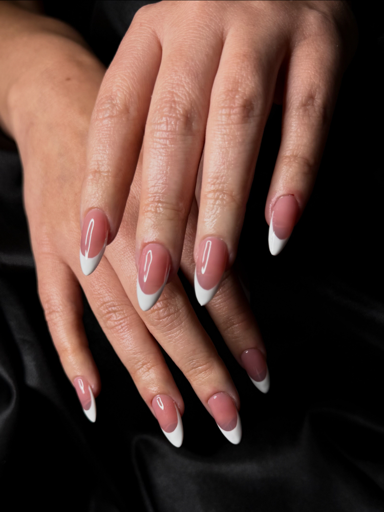 French Design at Luna Nueva Nail Studio in Marietta, GA