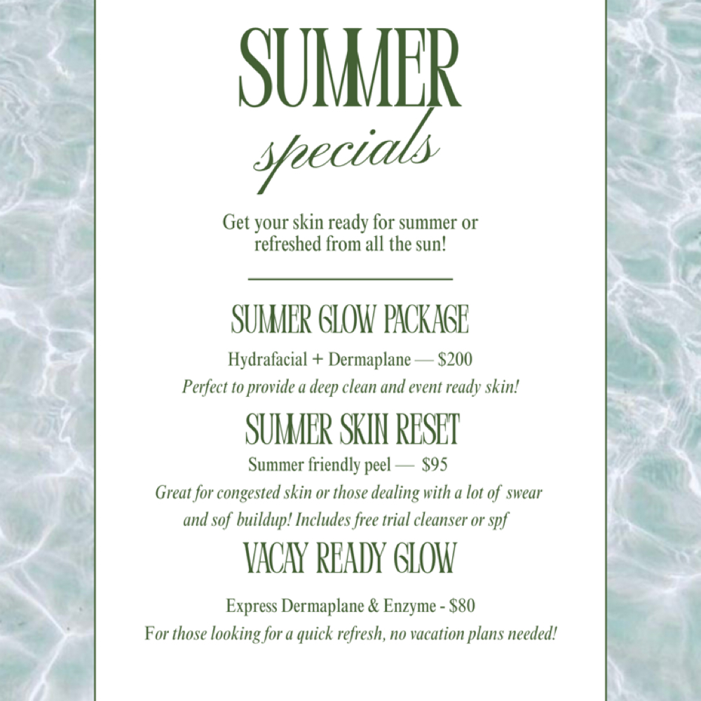 SUMMER DERMAPLANE SPECIAL at Mustard Seed Esthetics in Knoxville, TN
