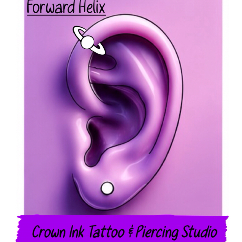 Forward Helix at The crown ink studio in Corpus Christi, TX