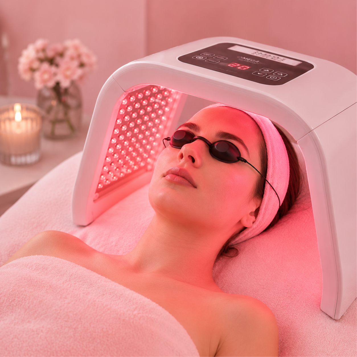 Led light therapy at Beauty and Brows by Steff in Kennesaw, GA