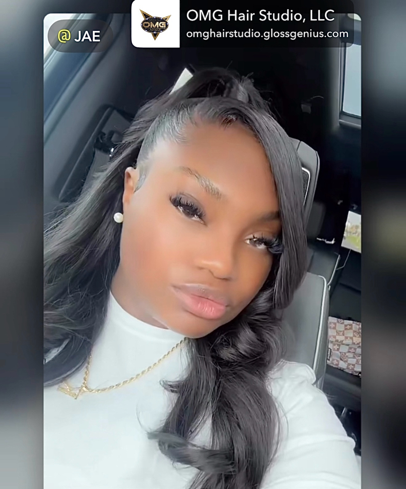 Bonded Half Up/Down HIGH Ponytail