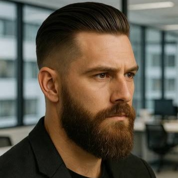 mens haircut with beard at L&G Hair and Nails Salon in Long Beach, NY