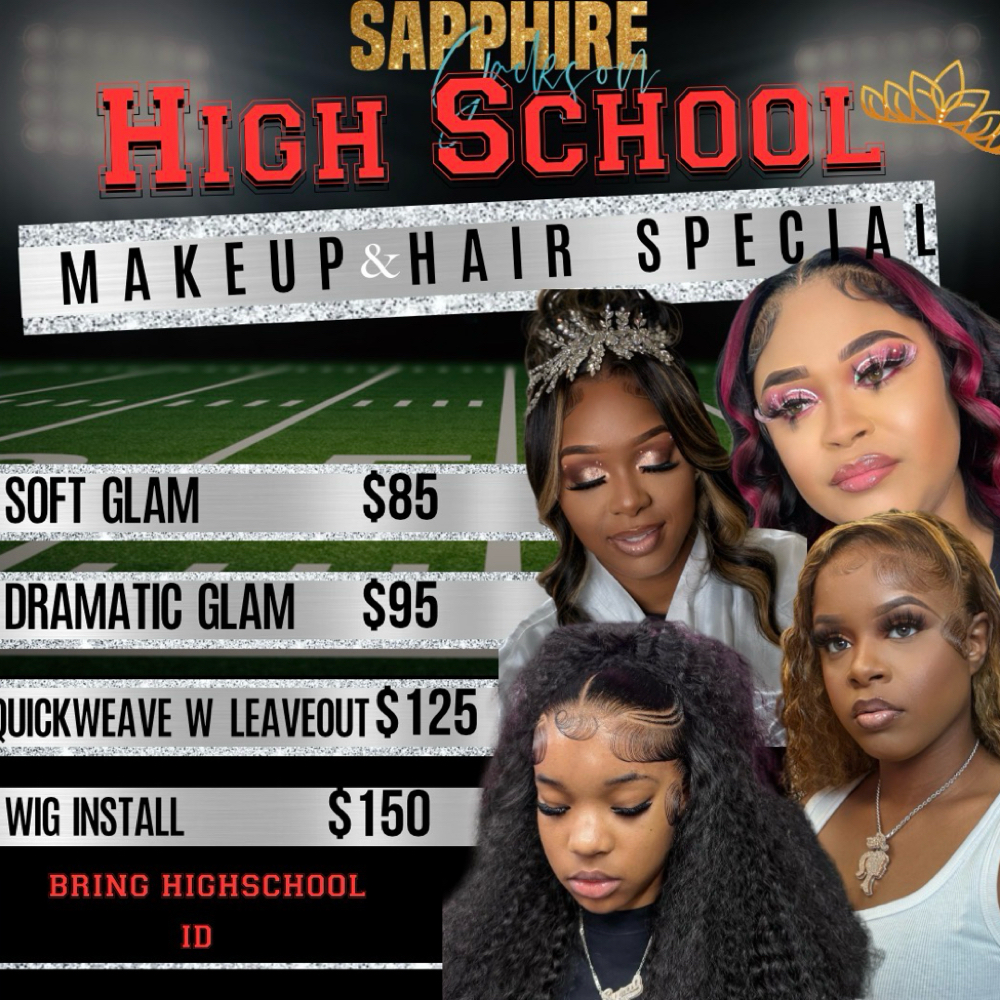 High School Makeup & Hair at Sapphire Jackson in Detroit, MI