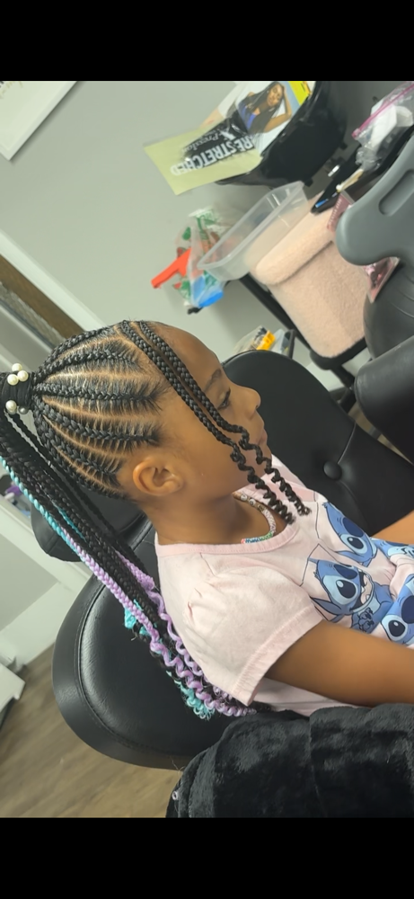 Kids Free Style Braids  (7–12 yrs)