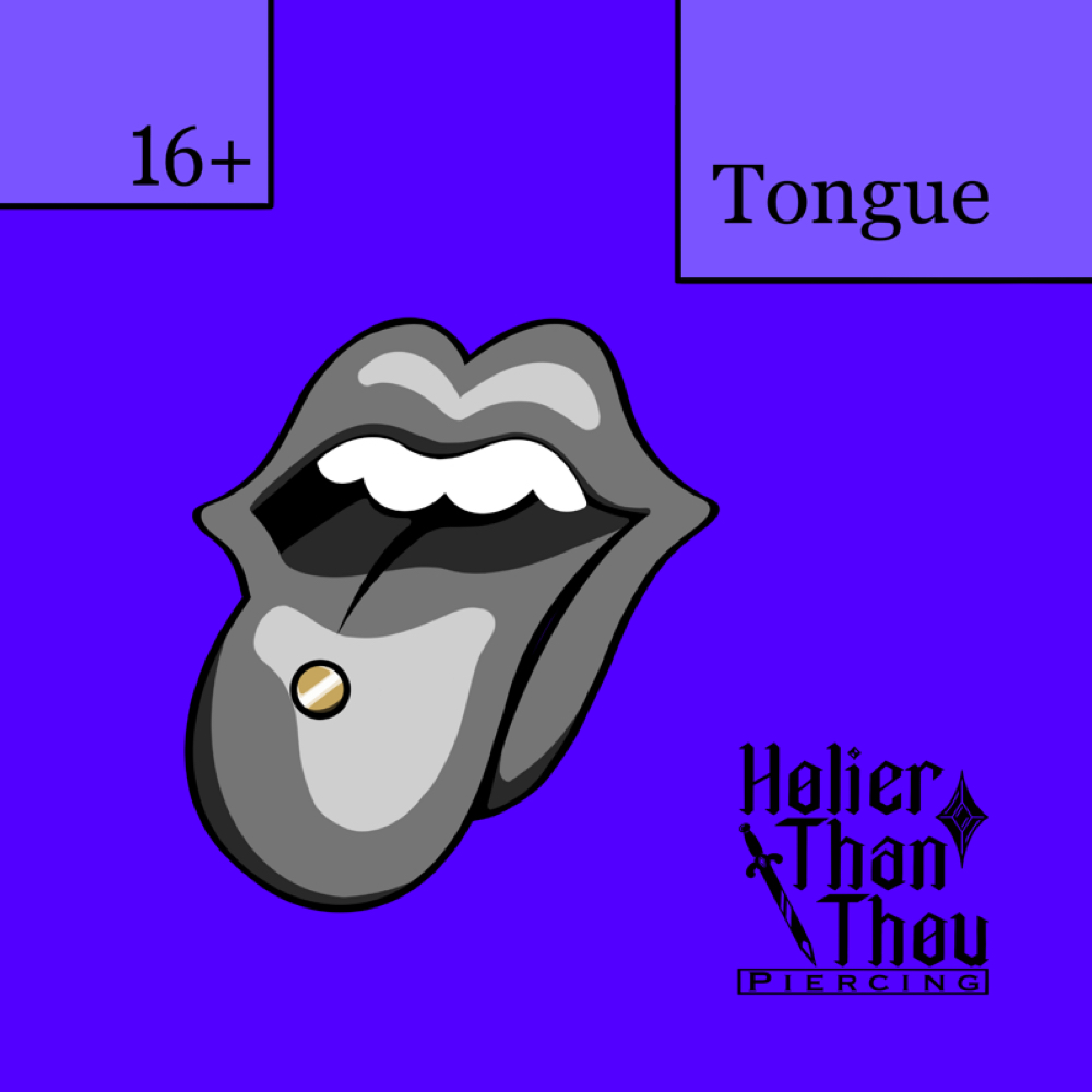 Tongue piercing (must be 16+) at Holier Than Thou Piercing in Richfield, WI