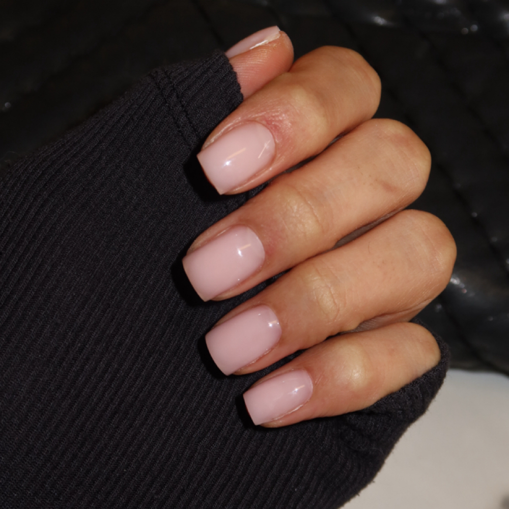 Soft Gel Overlay Russian Mani at MoMoneyNails in Portland, OR