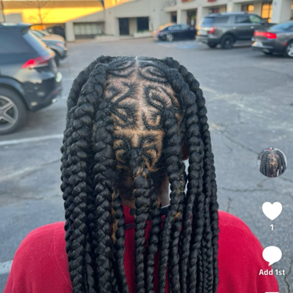 Design Box Braids at Mame’s  hair braiding in Cordova, TN