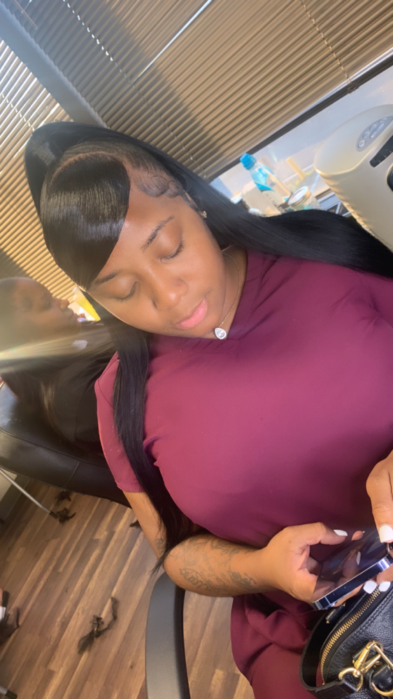 Up Down Quickweave With Swoop at Hair Styles By Madi in Oakpark, MI